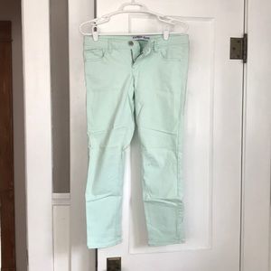 Mint Green stretchy Express Capris
